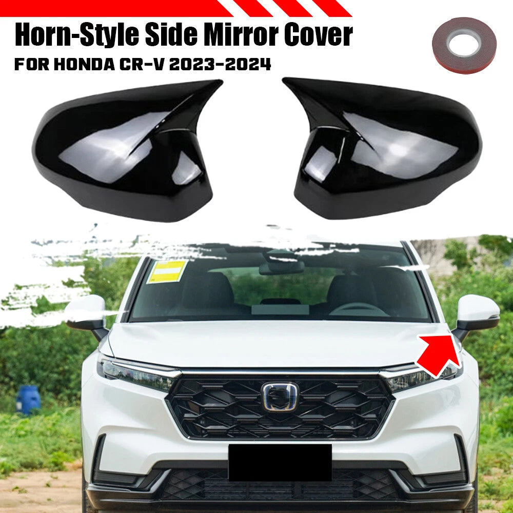 Gloss Black Add-On Wing Side Mirror Cap Cover for Honda CR-V (2023–2024)