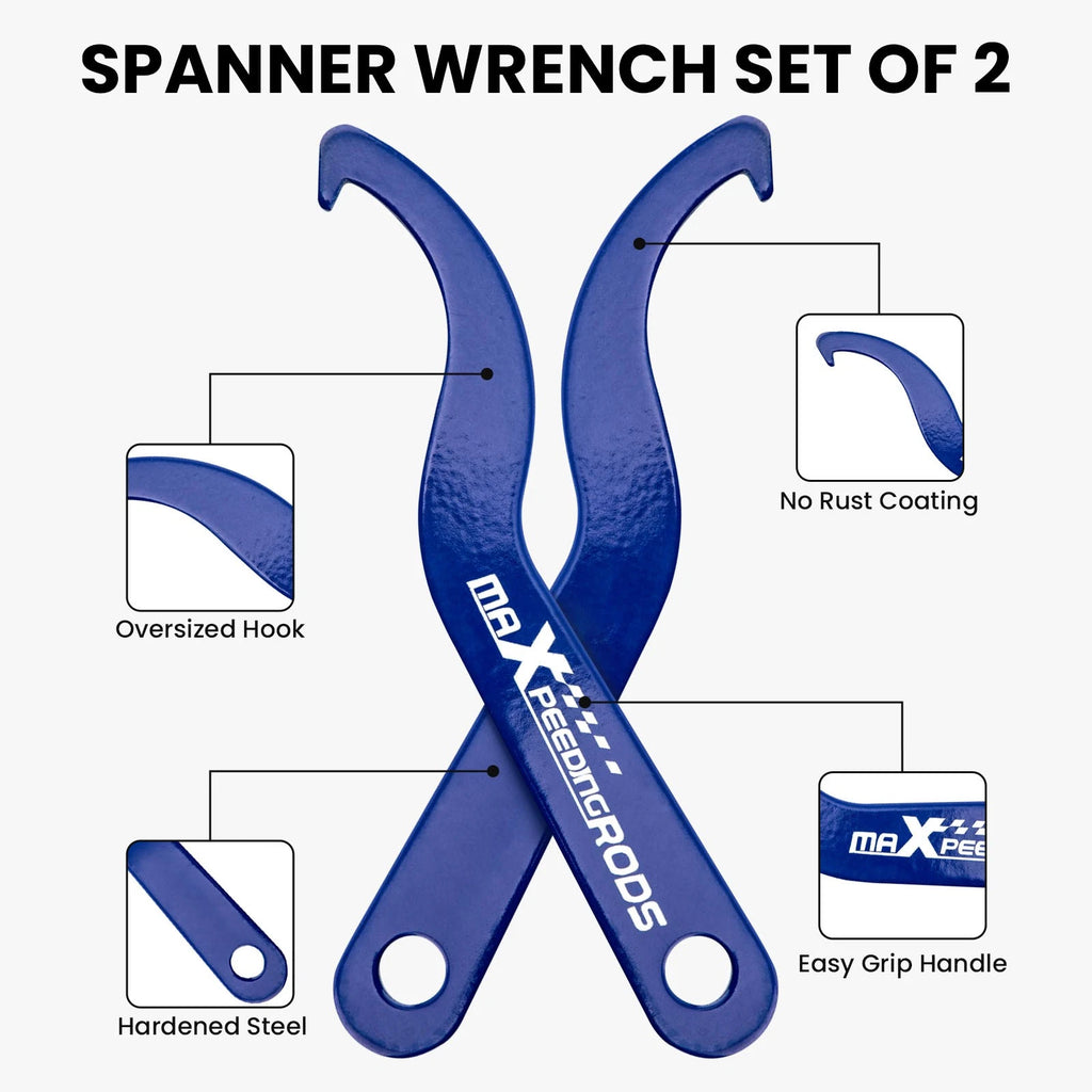 2X Aluminum Coilover Damper Shock Spring Sleeve Adjustment Spanner Wrench