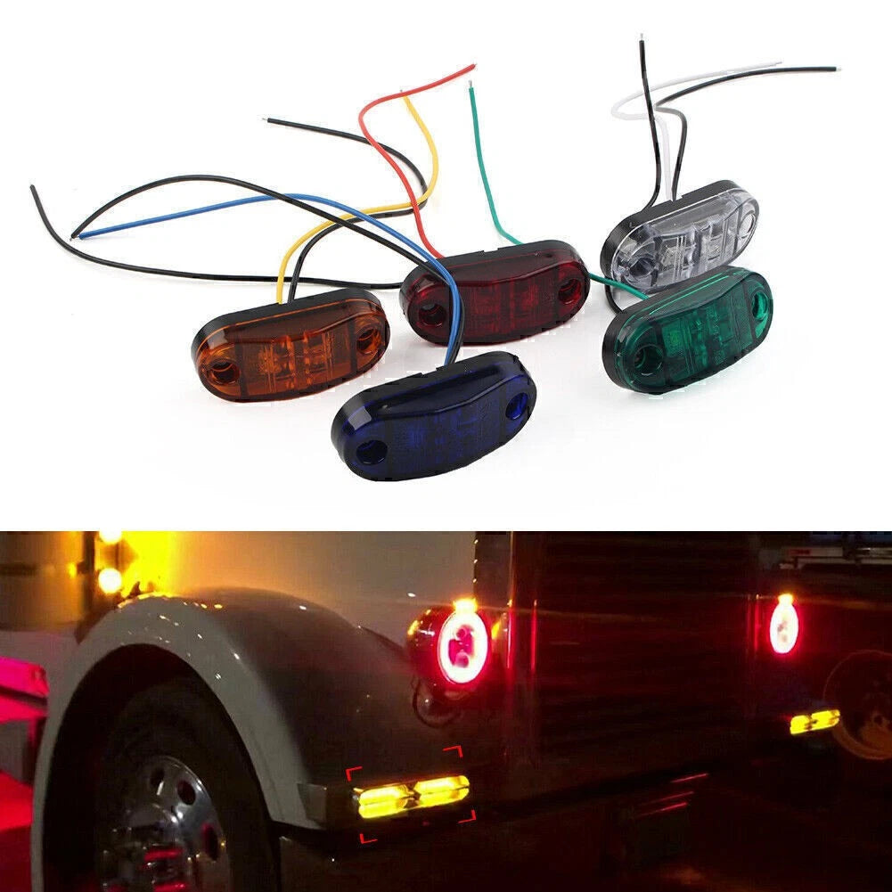 LED Side Marker Trailer Light Identification Light For Truck Trailer RV SUV etc