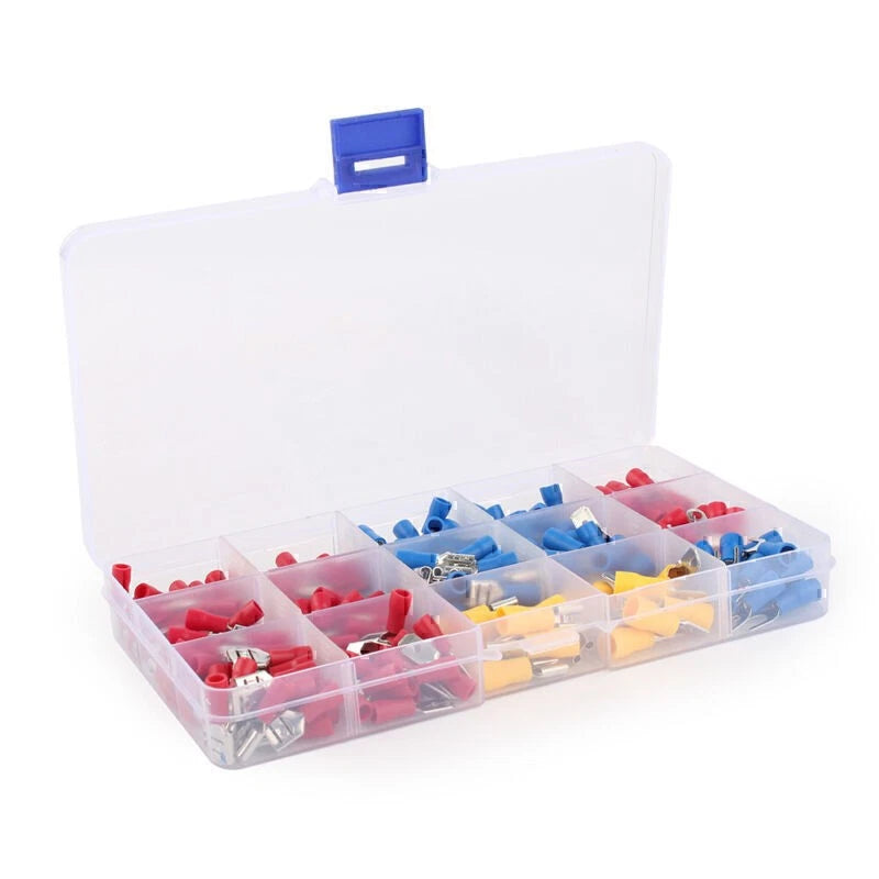 280pcs Assorted Crimp Spade Terminal Insulated Electrical Wire Connector Kit Set