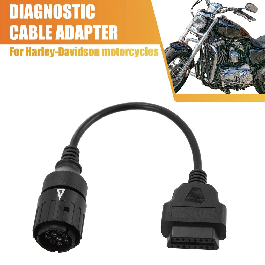 OBD2 Diagnostic Adapter Cable 10 Pin to OBDII for BMW Motorcycle (2005–2015)