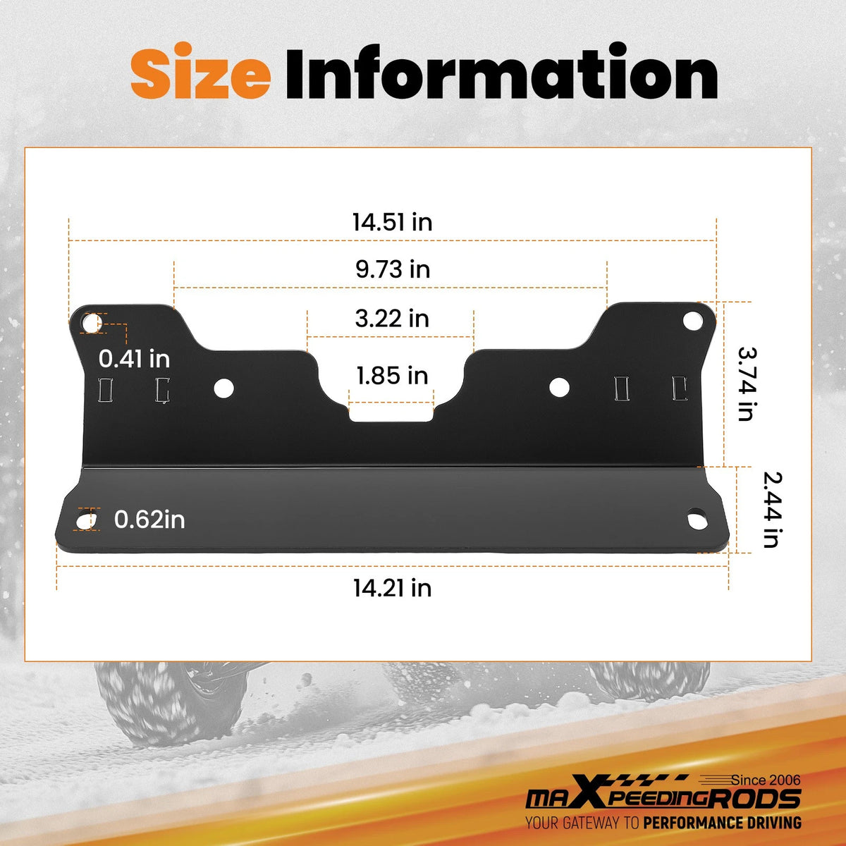 Adjustable Front Plow Mount for Can Am Defender HD5-HD10 (2016–2024)