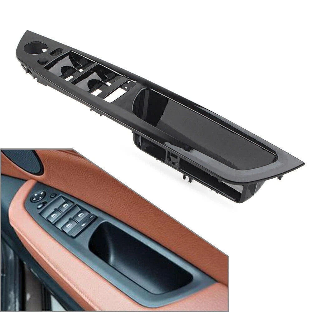 Gloss Black Inner Door Handle Panel Trim Cover for BMW X5 X6 (2007–2013)