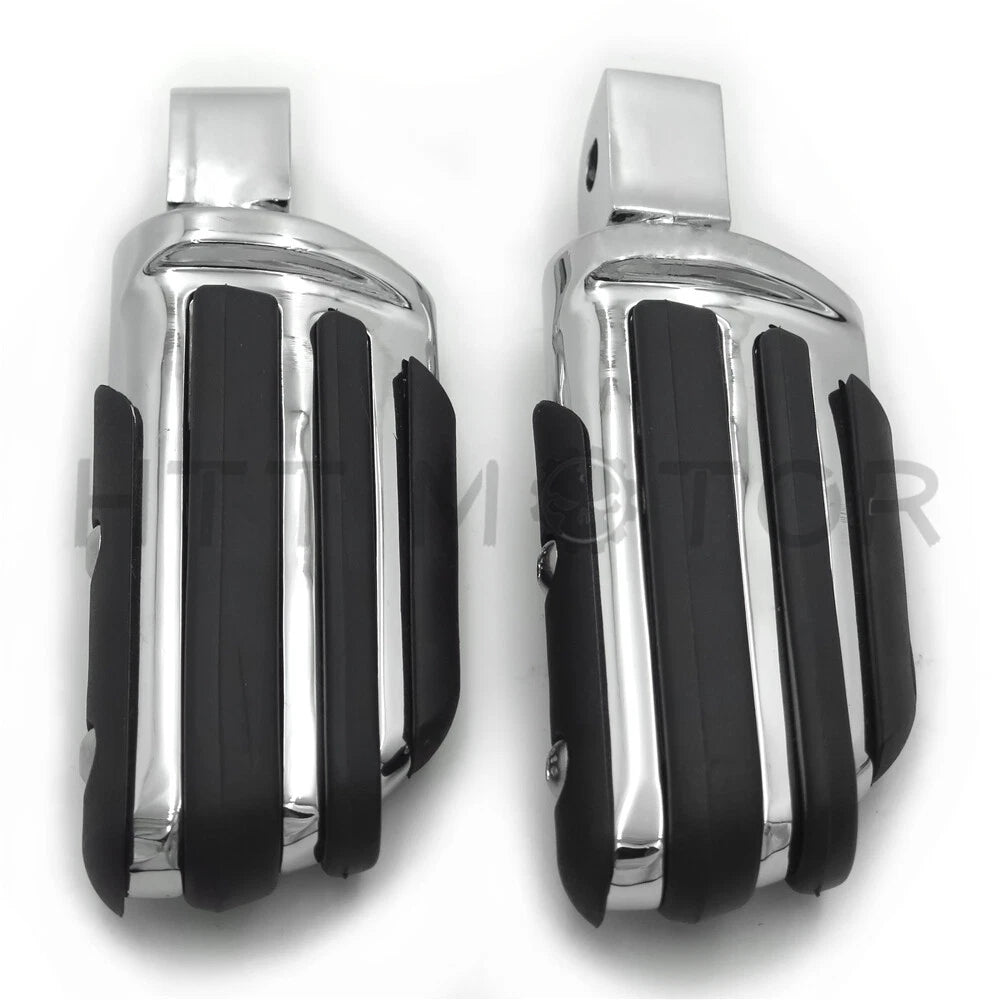 Chrome Rubber Pilot Footpeg Footrest for Yamaha Raider VMAX (2008–2017)