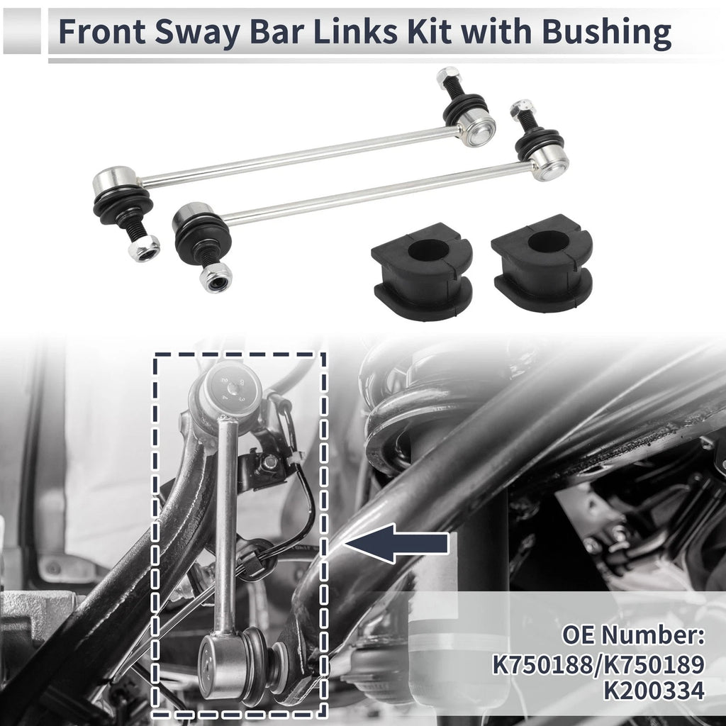Front Stabilizer Bar Links 2 Pcs Bushing for GMC Terrain (2010–2012)