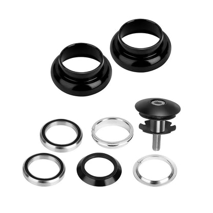 Black Aluminum Alloy Threadless Bicycle Headset Kit (Sealed Bearings)