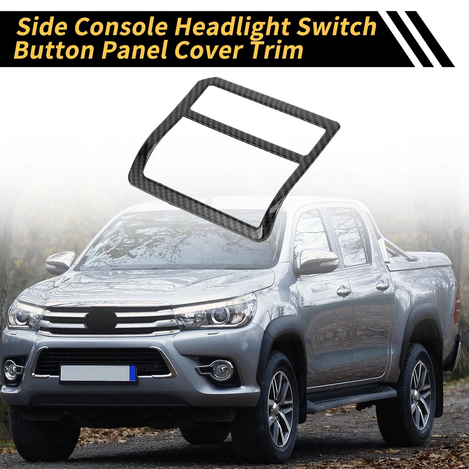 Headlight Switch Button Panel Cover Carbon Fiber for Toyota Tacoma (2024)