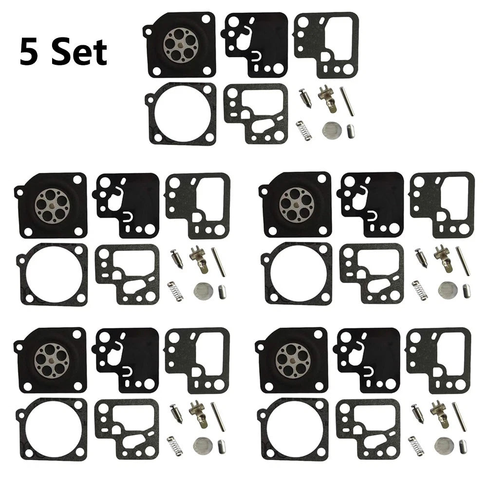 Set of 5 Carburetor Repair Kits for Stihl HS46 HS56 (ZAMA RB-186 C1T-S195)