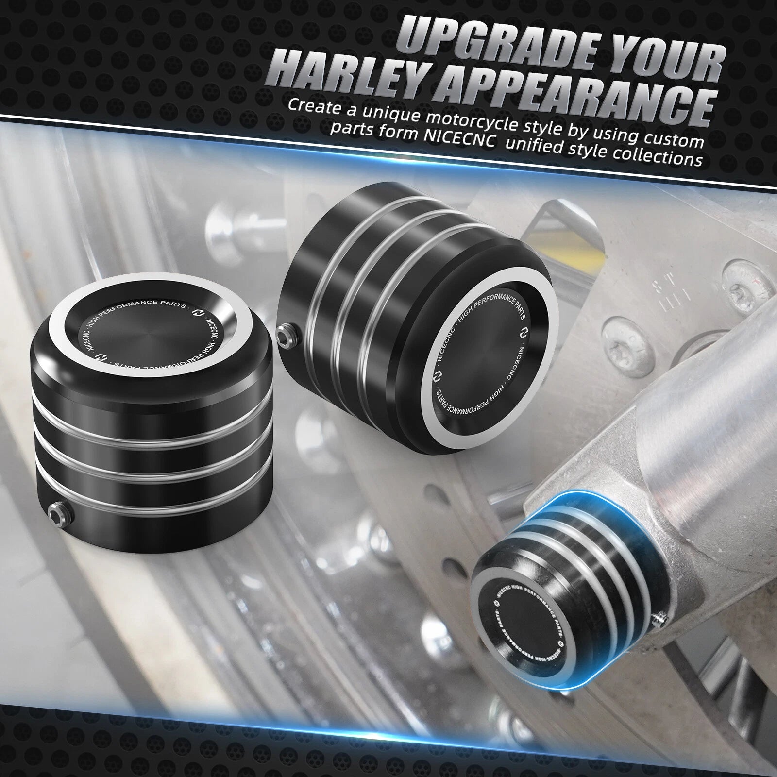 Anodized Front Axle Nut Covers for Harley Seventy Two XL1200V (2012–2022)