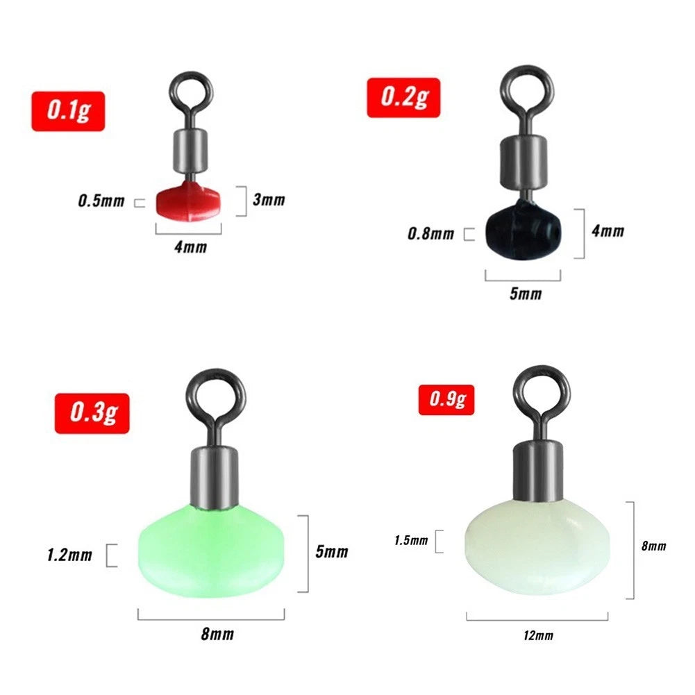 Slider Beads Swivels Clip for Fishing Ledger (2X)