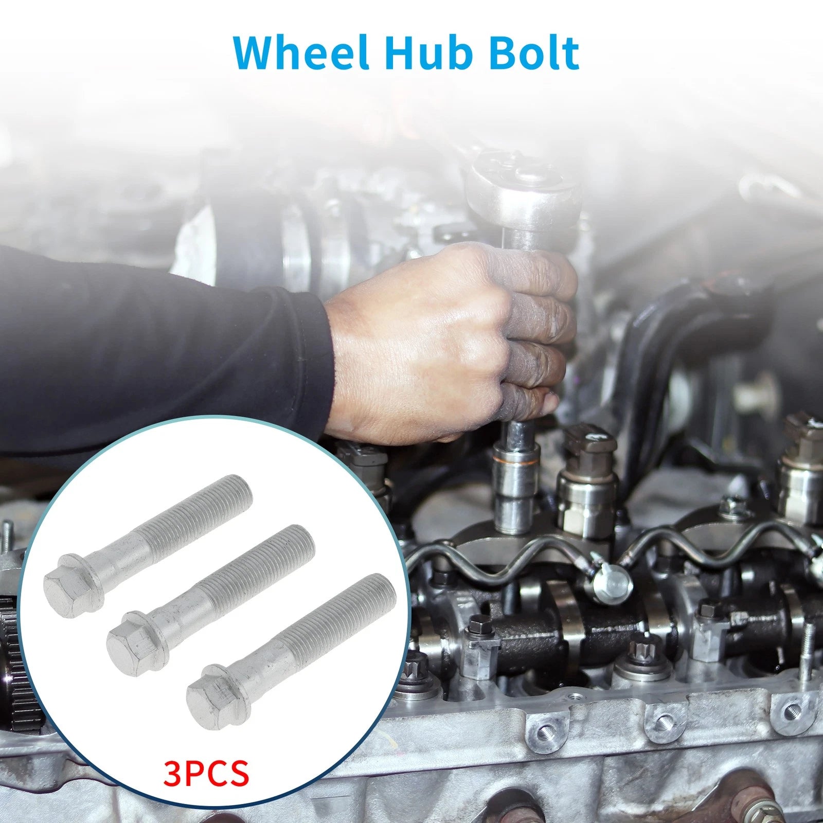 3 Pcs Wheel Hub Bolt for Chevrolet Silverado 2500 (1999–2010)
