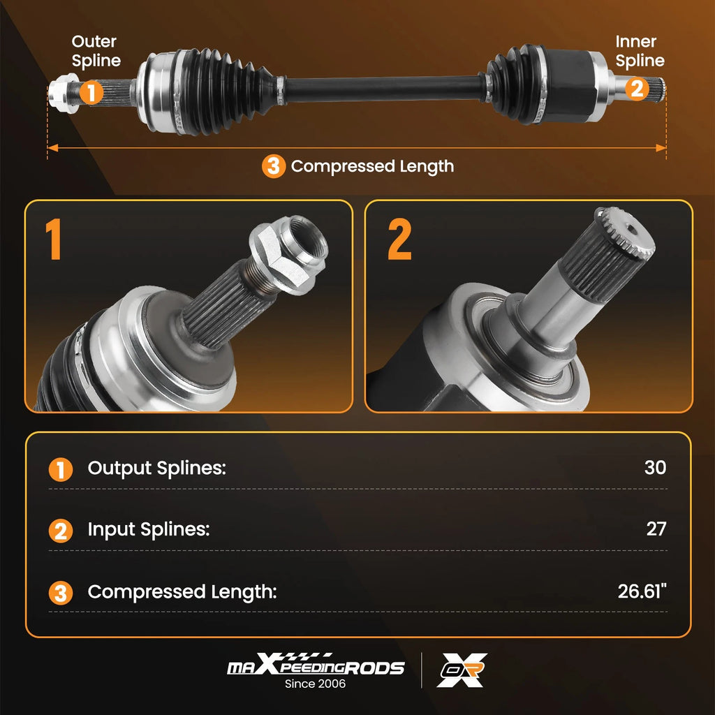 Front Left CV Axle Joint Assembly for Honda Accord (2003–2007)