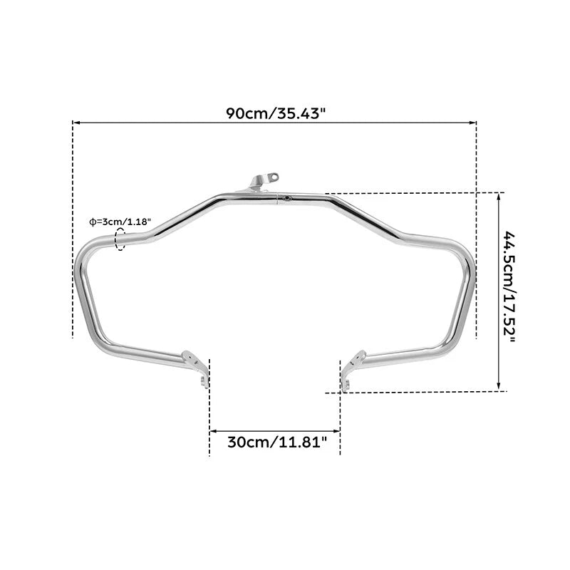 Chrome Engine Guard Crash Bar for BMW R18 (2020–2024)