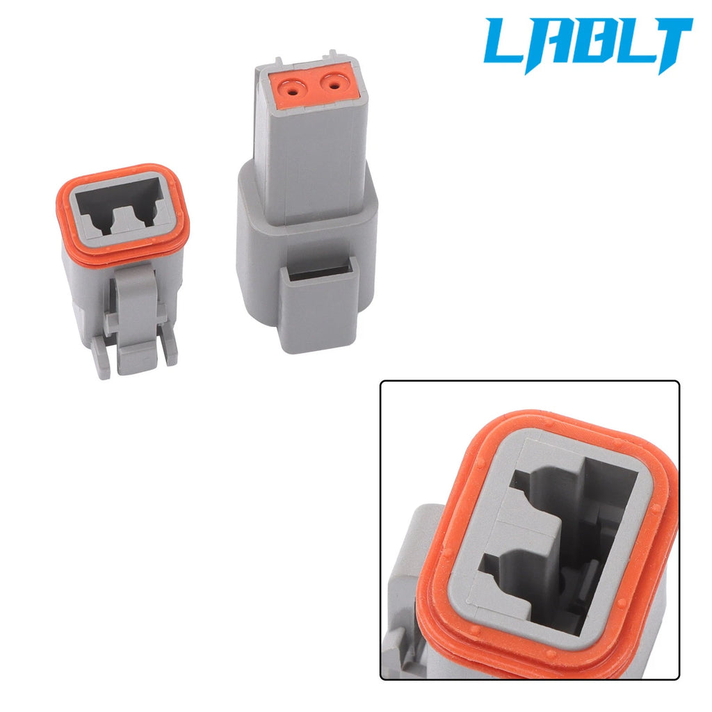 8Pcs 2Pin Waterproof Electrical Wire DT Connectors for