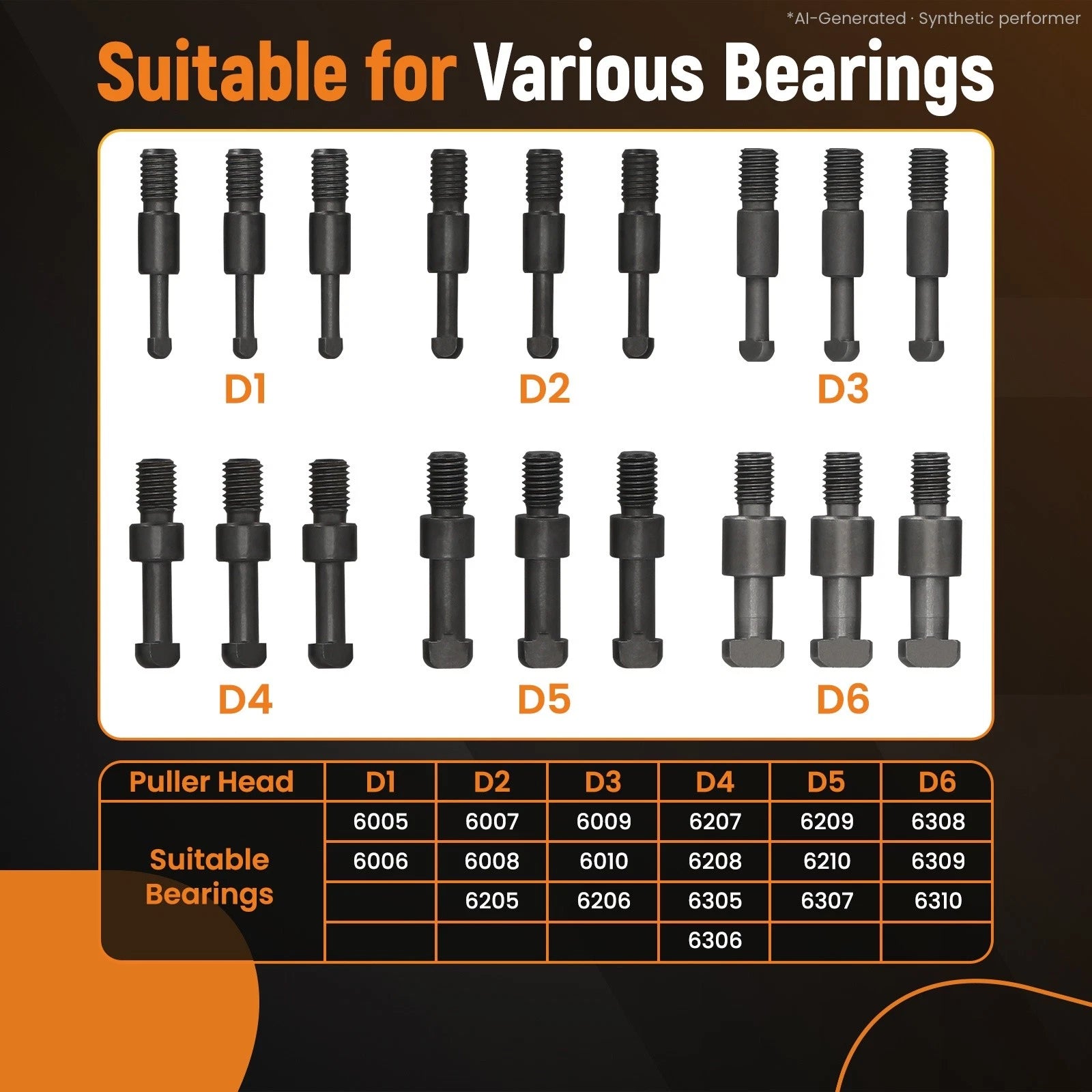 3-Jaw Bearing Disassembly Puller Kit for Automotive