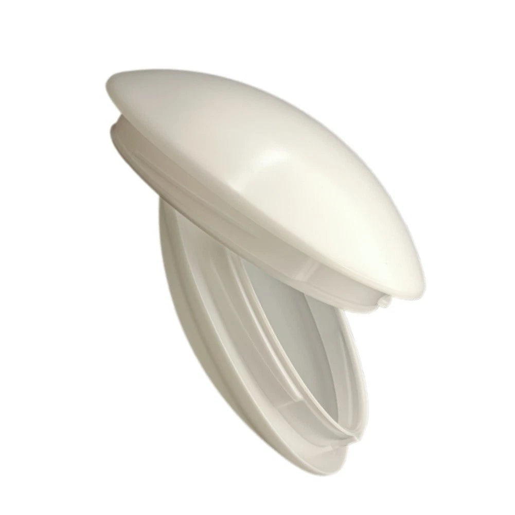Round White Plastic Ceiling Fan Lamp Shade Cover 197x47x218mm