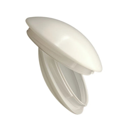 Round White Plastic Ceiling Fan Lamp Shade Cover 197x47x218mm