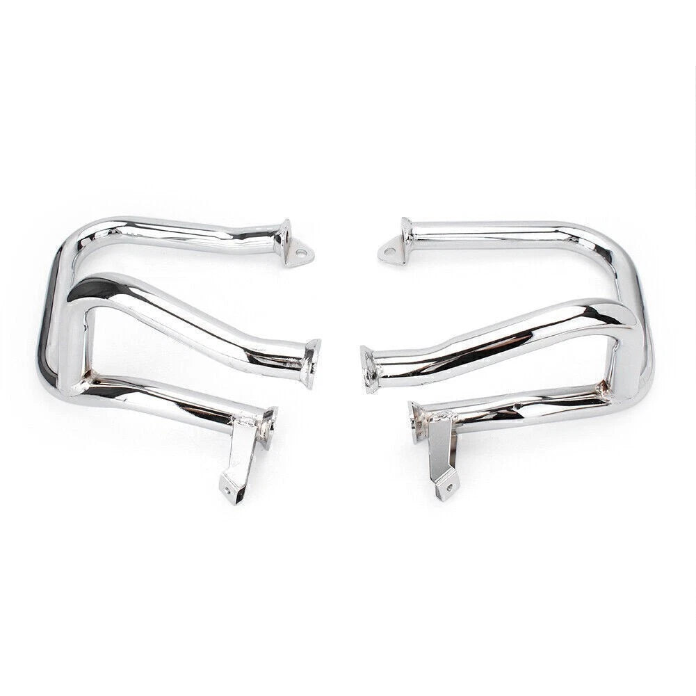 2X Chrome Front Engine Crash Guard Bar for Honda GL1800 (2001–2016)