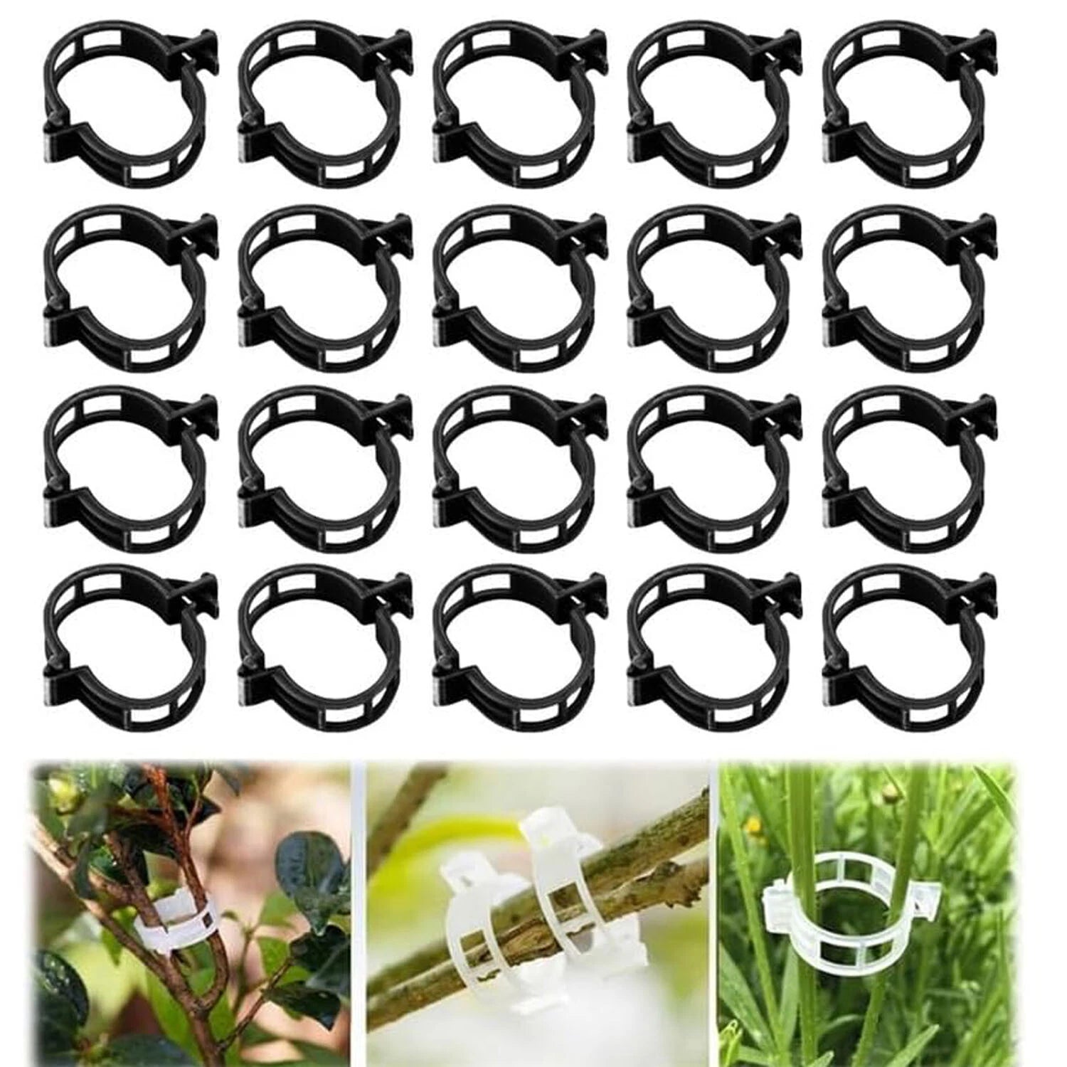 300Pcs Plant Support Clips for Grape Tomato Trellis (1")