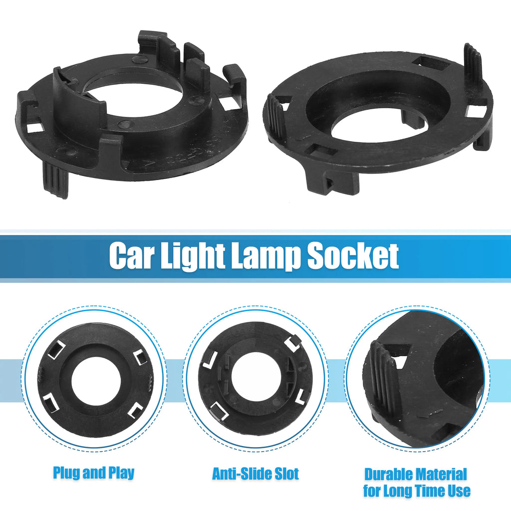2X H7 LED Headlight Bulb Retainers for Hyundai Mistra (2017)