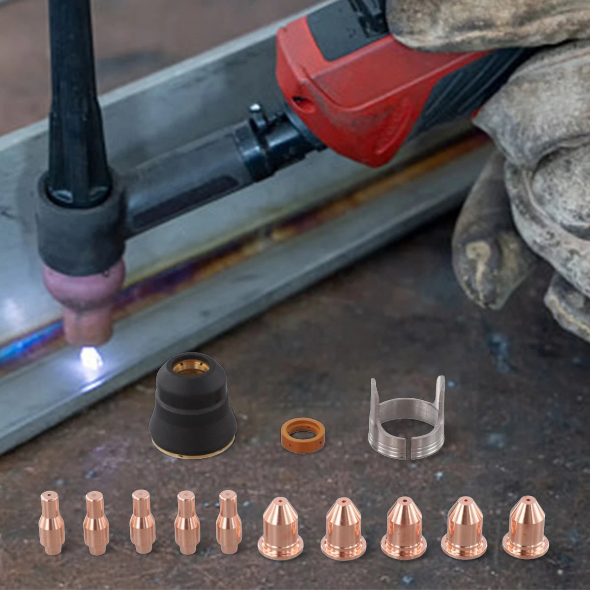 Plasma Cutting Kit with Nozzles and Electrodes for IPT 45 Torch