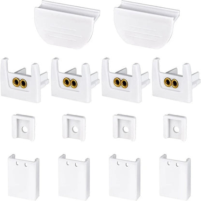 14 PCS Folding Curtain Brackets for Side Top Mount