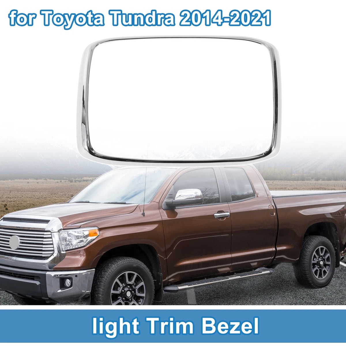Rear Row Headlight Trim Bezel Replacement for Toyota Tundra (2014–2021)