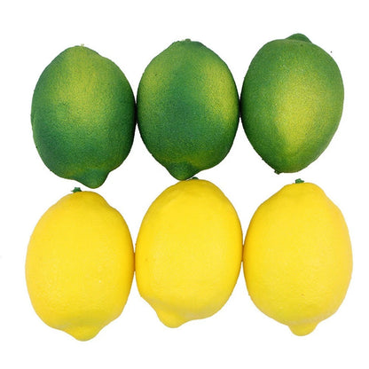 6Pcs Artificial Lemons for Home Decoration