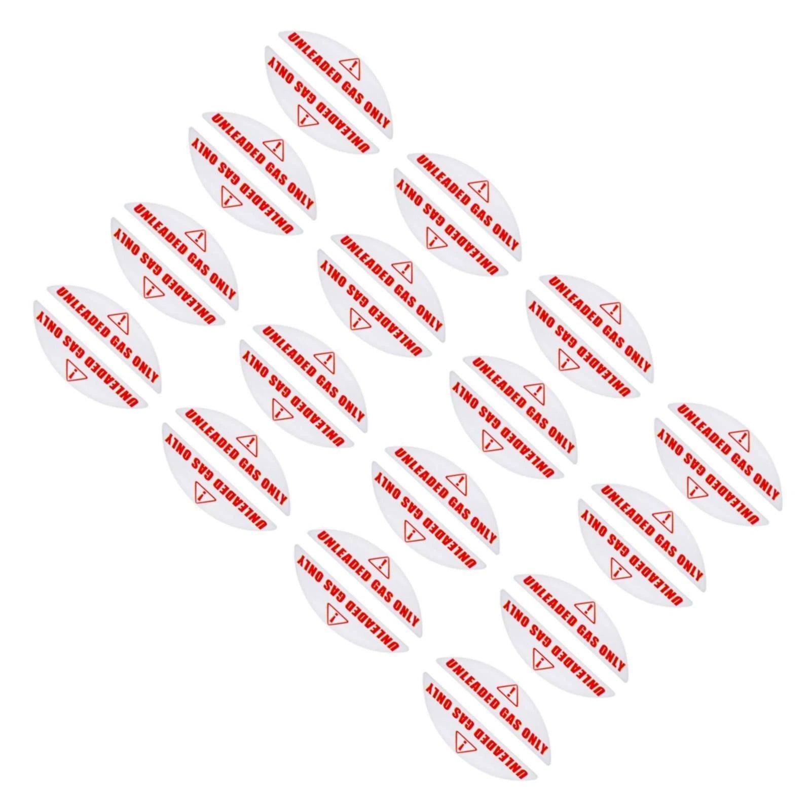 Set of 16 Unleaded Gas Only Stickers 0.82'' X 2.17'' for Cars Boats