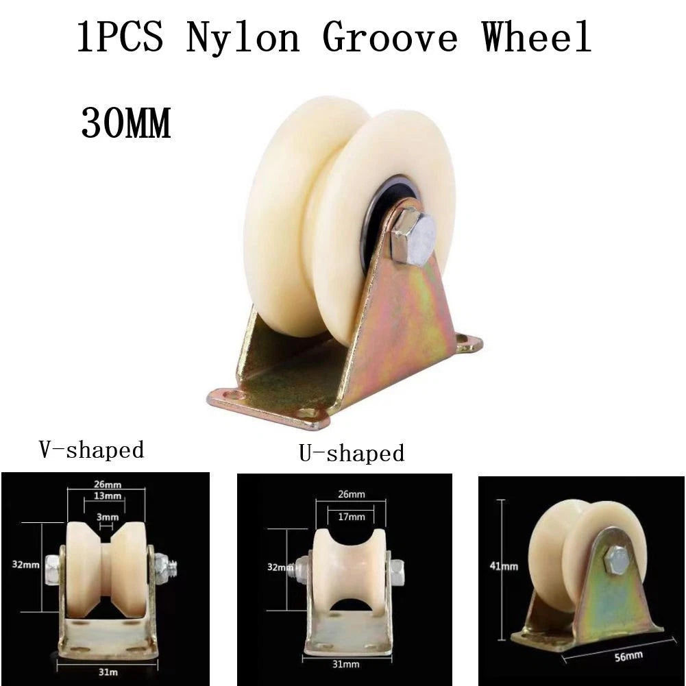 V Nylon Grooved Rollers for Sliding Door (30mm)