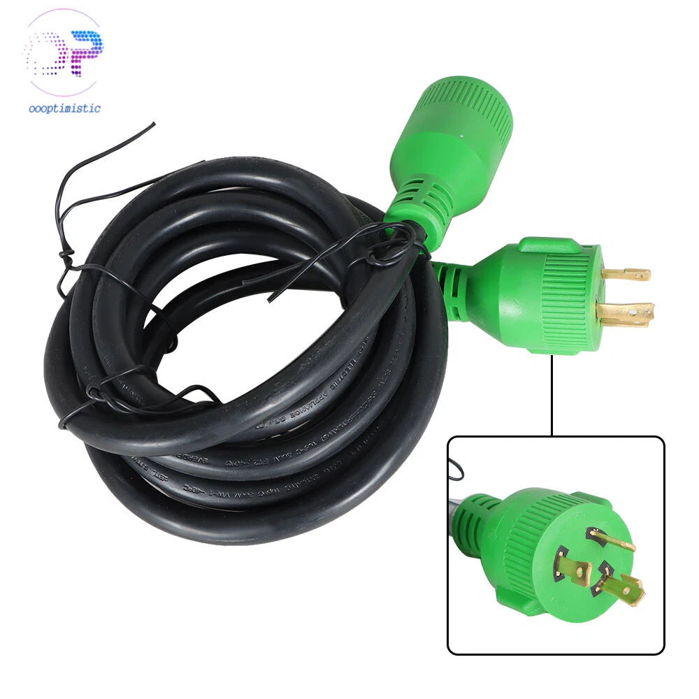 10 FT 30 Amp Generator Extension Cord NEMA L5-30P to L5-30R 3750W