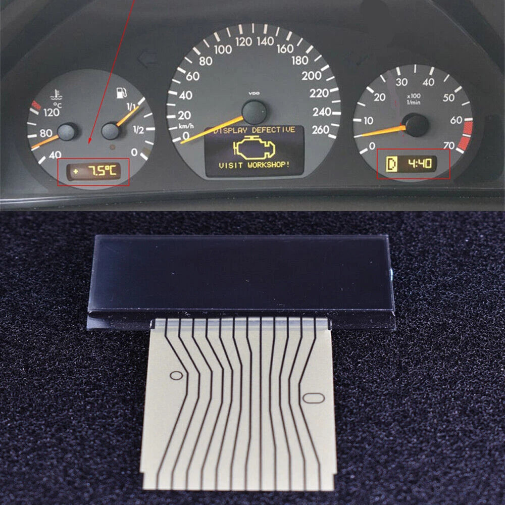 LCD Screen Display for Mercedes Benz C Class E Class W208 CLK W210 SLK R170