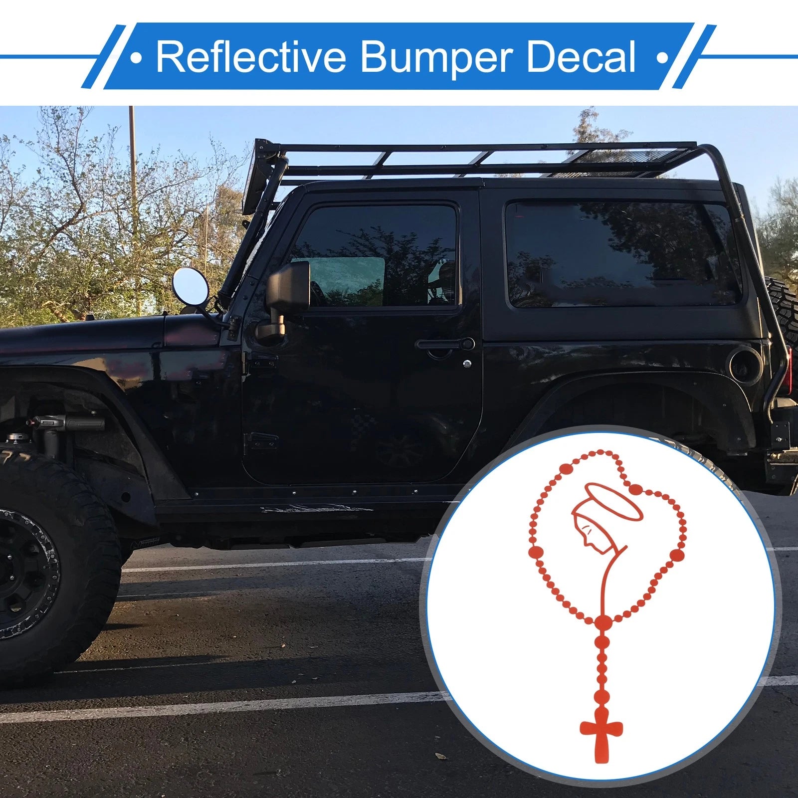 Reflective Bumper Decal for Universal Fit (1 Pcs)