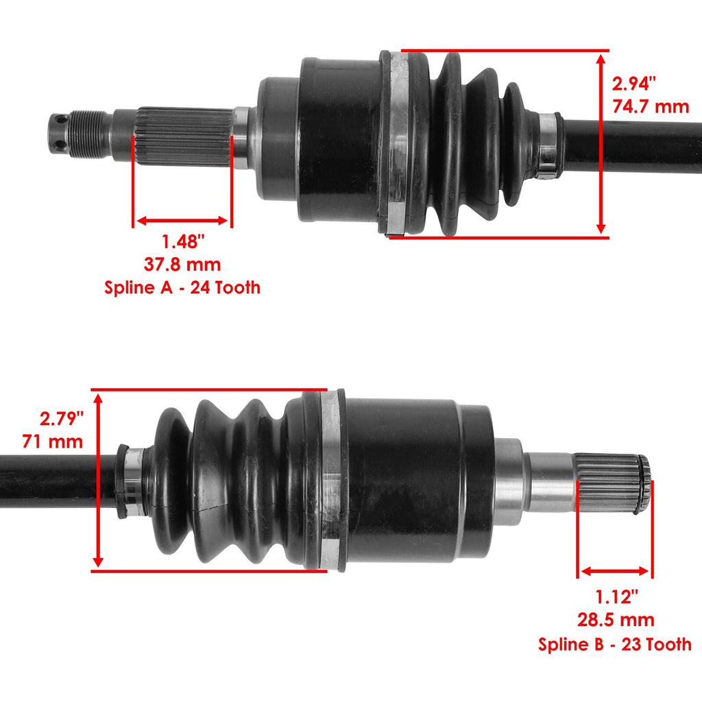 Caltric Rear Right CV Joint Axle Replacement for Honda (2007–2014)