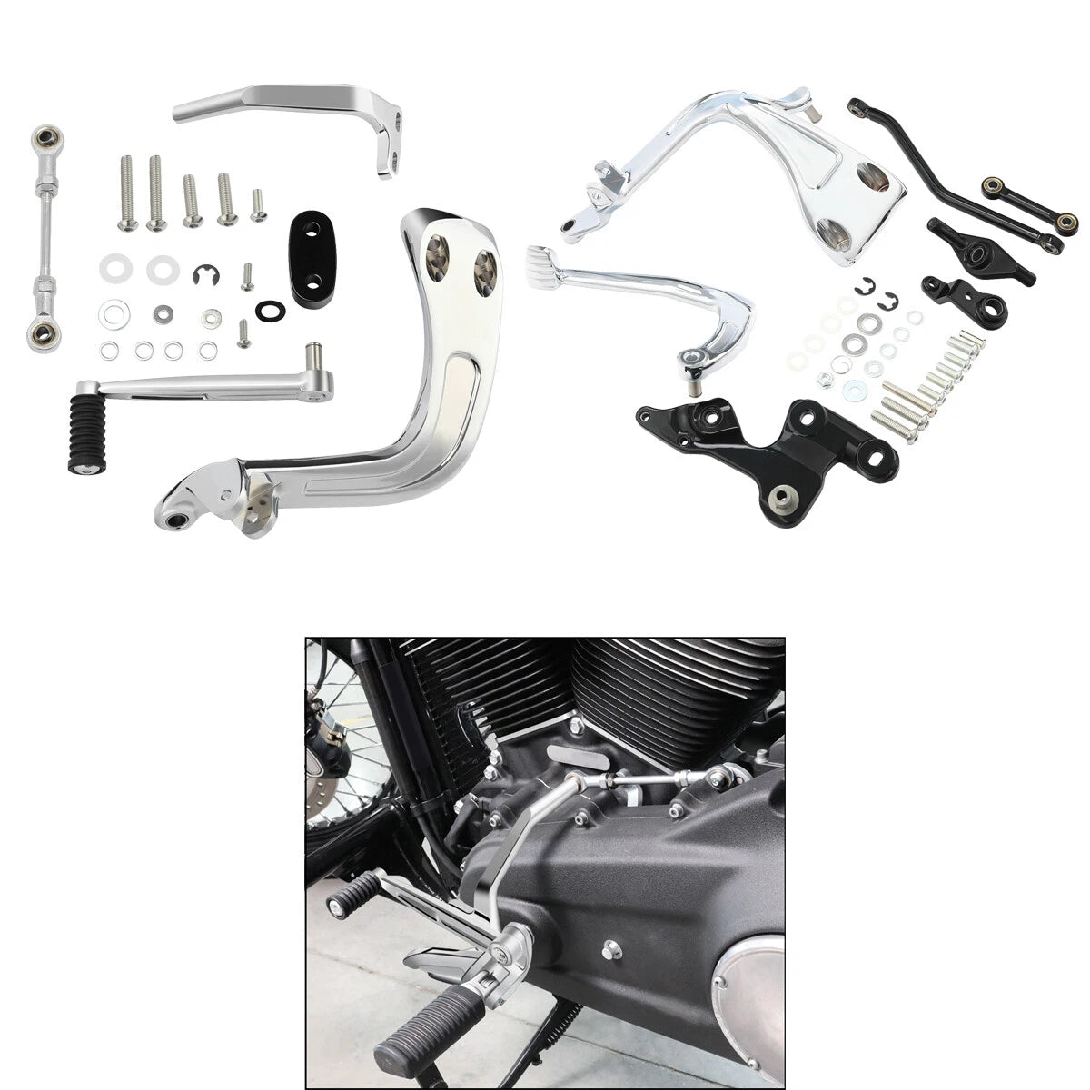 Mid Controls Shift Side + Brake Side Kit for Harley Sport Glide Fat Bob (2018–2023)