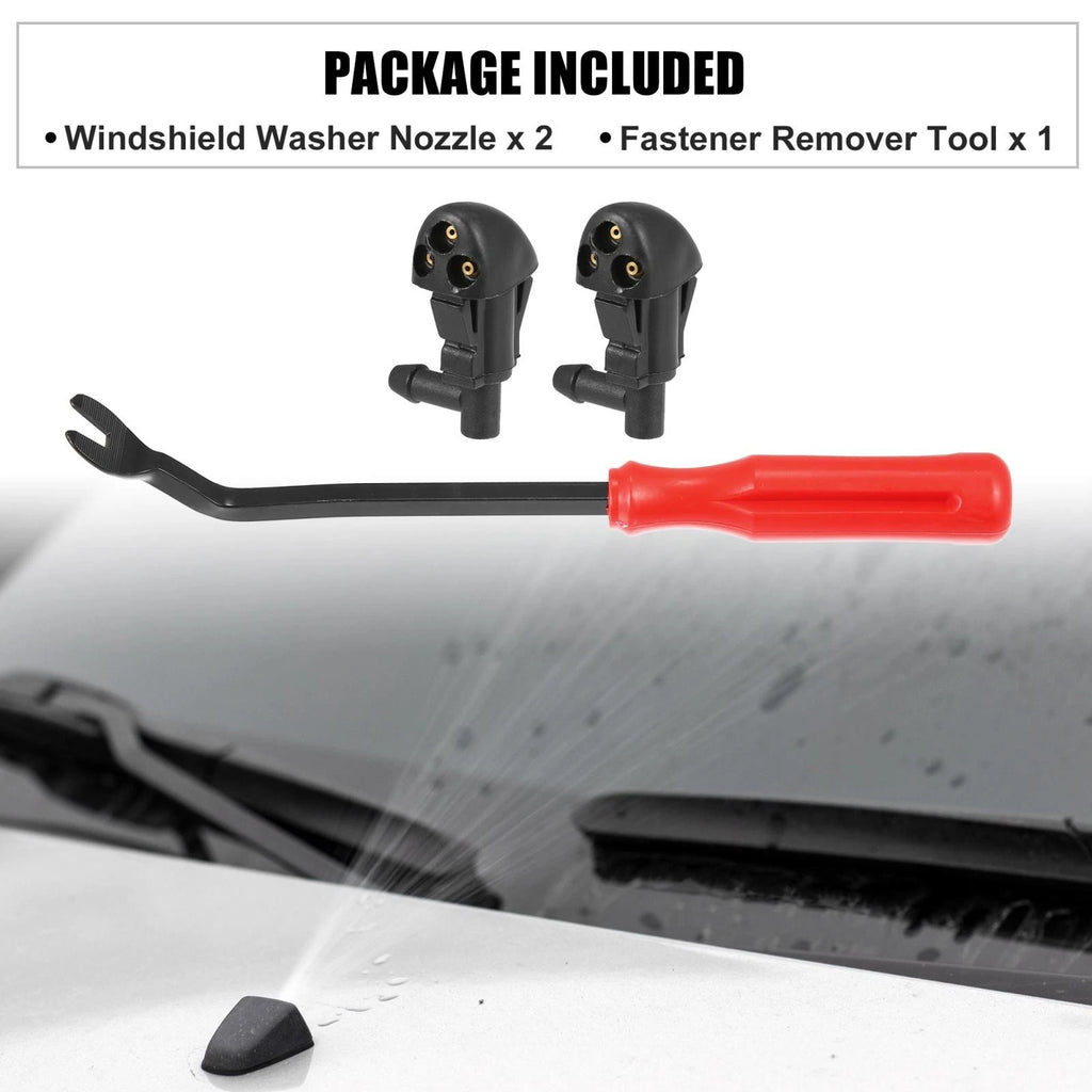 Front Windshield Washer Nozzle Kit 3pcs Replacement for Chevrolet Cruze (2011–2015)