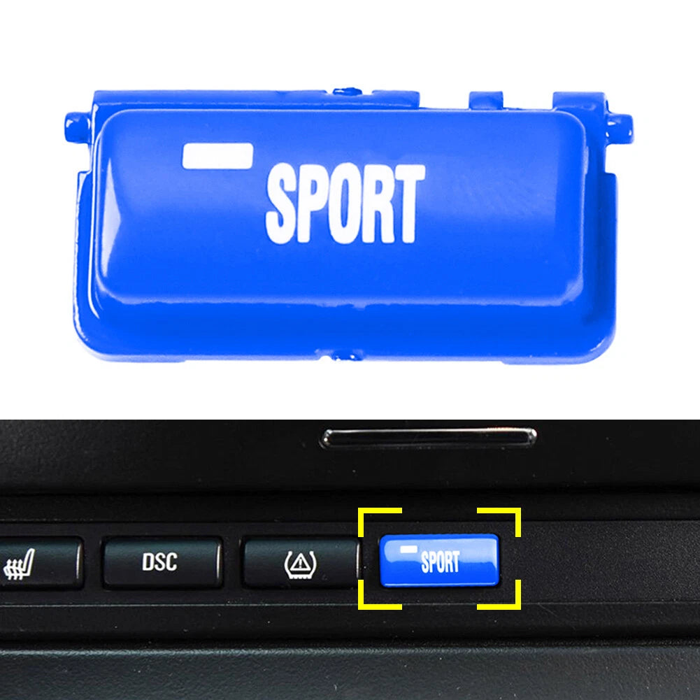 Sport Mode Switch Button Cover Blue for BMW 3 Series E46 M3 (1998–2004)