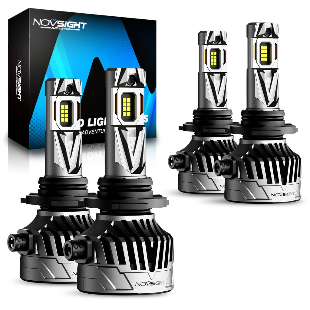 2X 9005/HB3 + 9006/HB4 LED Headlight Bulbs for