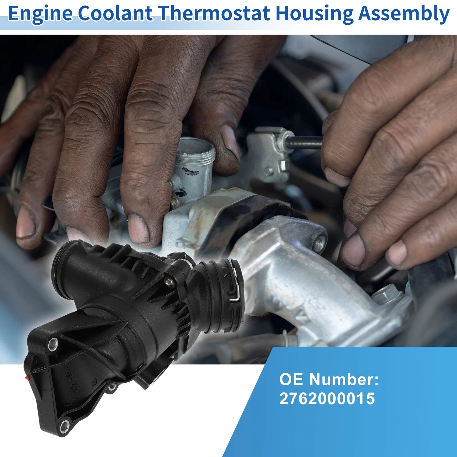 Engine Coolant Thermostat Housing Assembly Replacement for Mercedes-Benz C300 (2015–2021)