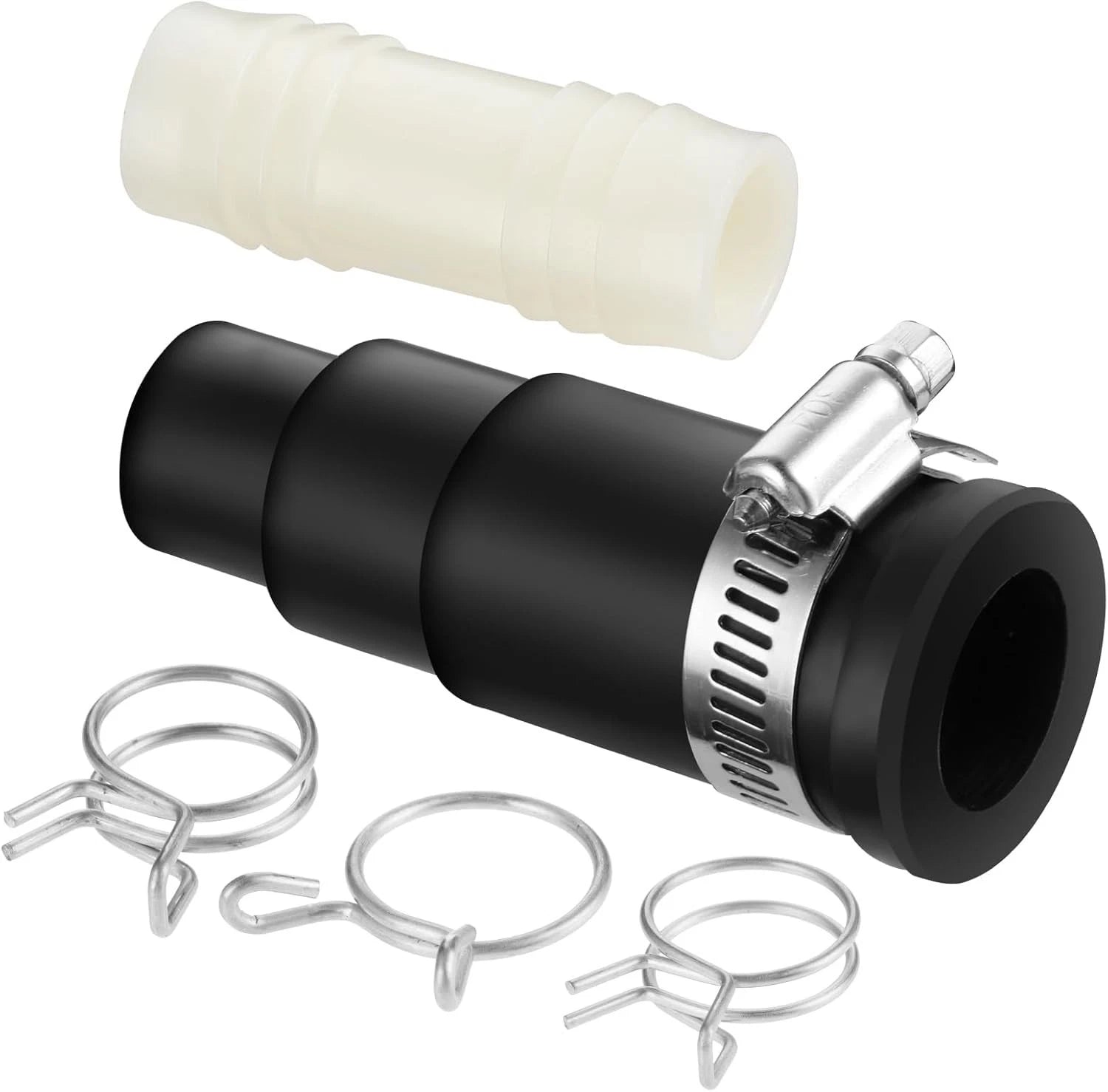 2X Dishwasher to Garbage Disposal Drain Hose Connection Kit with Clamp