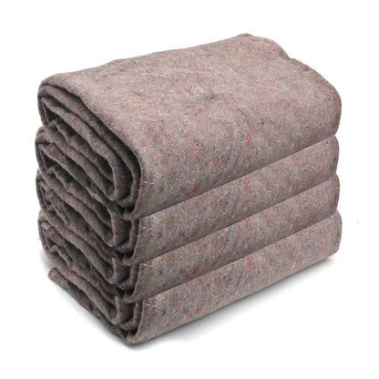 Set of 4 Heavy Duty Textile Moving Blankets 80" x 72" Packing Pads