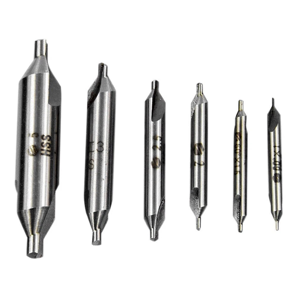 6X HSS Center Drill Countersink Bit Set 1mm-5mm for Lathe Mill