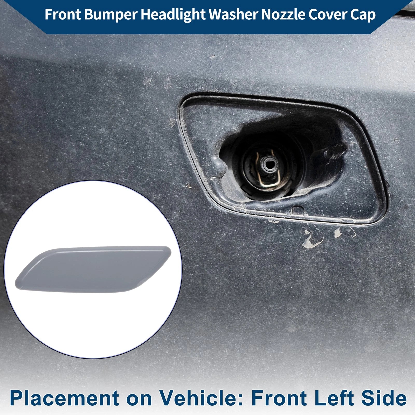 Front Left Washer Nozzle Cover Cap for Honda Civic FB2 FB3 2012–2013 Unpainted