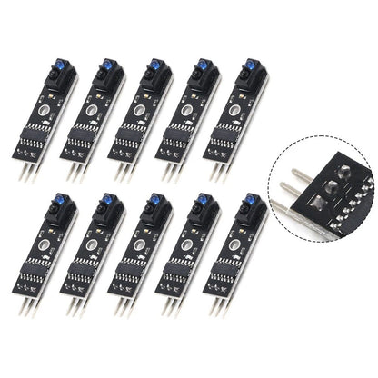 10X TCRT5000 Infrared Sensor Modules for Accurate Line Tracking