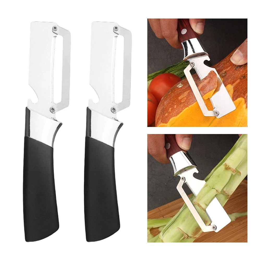 Vegetable Peeler for Home Kitchen (Ergonomic Wooden Handle)