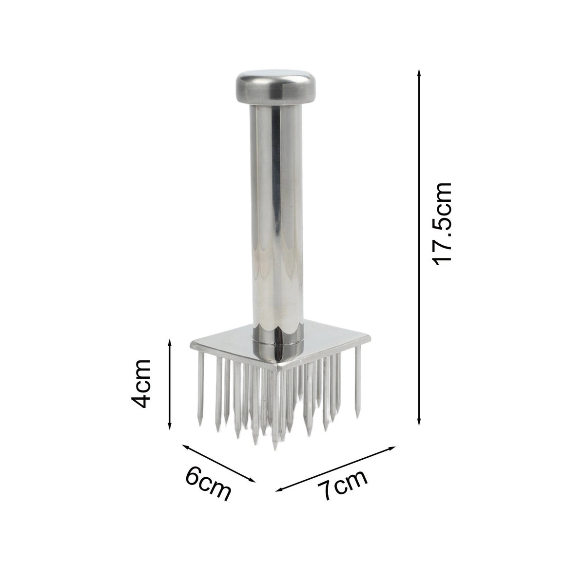 304 Stainless Steel Meat Tenderizer with 19 25 18 28 Needle Design