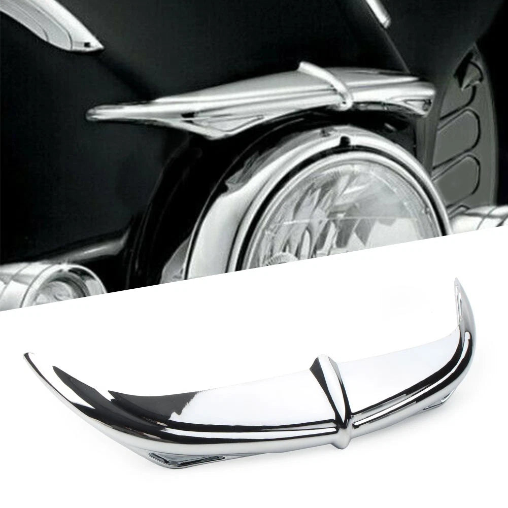 Chrome Batwing Fairing Brow Accent for Harley Touring FLHX (1996–2013)