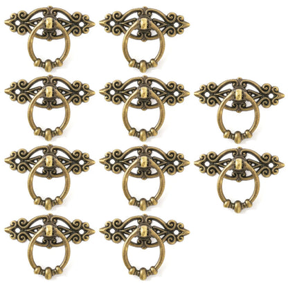 10Pcs Pull Knob Ring Kitchen Bath Cabinet Door Drawer Hardware Handle Zinc Alloy