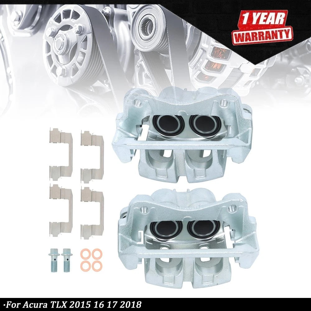 Front Left Right Brake Calipers w/ Bracket Pair for Acura TLX (2015–2018)