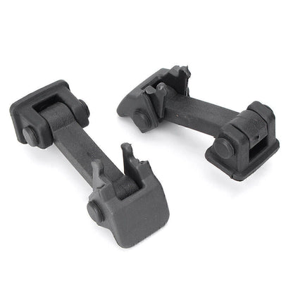 2X Hood Latch Lock Catch Mount Kit Matte Black for Jeep Wrangler JK (2007–2017)